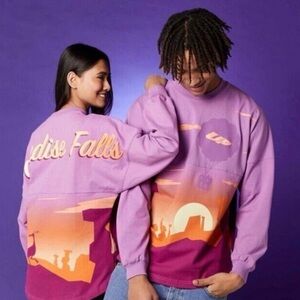 Disney Spirit Jersey UP Paradise Falls Puffy Paint Purple/Orange Size L
